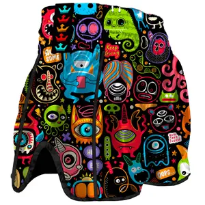 Pantalón corto Muay Thai Buddha Fight Wear Retro Bug image-1