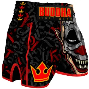Pantalón corto Muay Thai Buddha Fight Wear Retro Crown image-0
