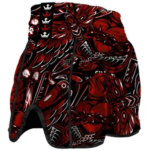 Short de boxe Thaï Buddha Fight Wear Retro Devil image-1