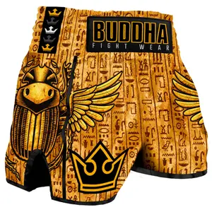 Thai-Boxing-Shorts Buddha Fight Wear Retro Egypt image-0