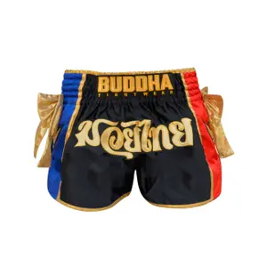Calções de boxe tradicional tailandês Buddha Fight Wear image-0