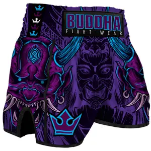 Calções de boxe tailandeses Buddha Fight Wear Retro Luzbel image-0
