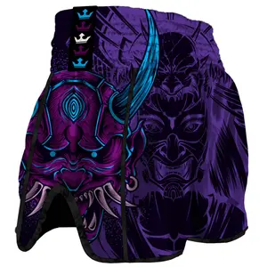 Calções de boxe tailandeses Buddha Fight Wear Retro Luzbel image-1