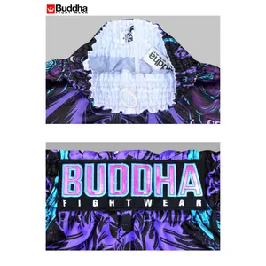 Calções de boxe tailandeses Buddha Fight Wear Retro Luzbel image-3