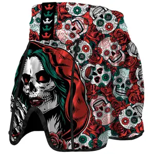 Thai boxing shorts Buddha Fight Wear Retro Mexican image-1