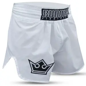 Short de boxe Thaï Buddha Fight Wear Retro Old School image-1