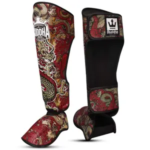 Espinilleras de boxeo tailandés Buddha Fight Wear Dragon image-3
