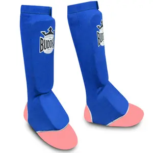 Thai boxing poly cotton shin guards Buddha Fight Wear image-1