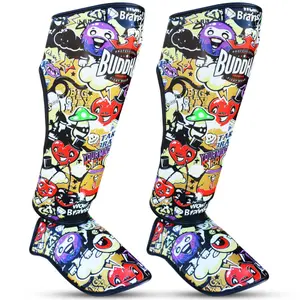 Caneleiras de boxe tailandês Buddha Fight Wear Zipp image-1