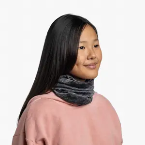 Lightweight multi-striped merino wool choker for girls Buff image-1