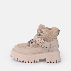 Vegan nubuck/fur trainers for women Buffalo Aspen Com Mid Warm image-3
