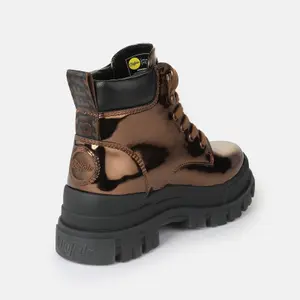 Vegan patent laarsjes voor dames Buffalo Aspha image-0