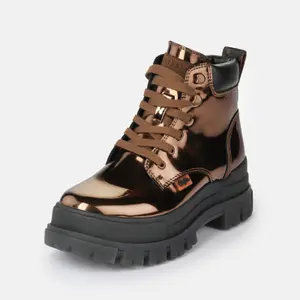 Vegan patent laarsjes voor dames Buffalo Aspha image-3