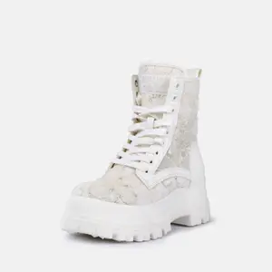 Vegan Textile Ankle Boots Buffalo Aspha RLD Bloom Flower image-1