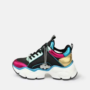 Vegan nappa/textile trainers for women Buffalo Binary Glam