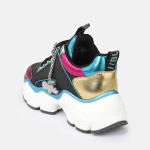Vegan nappa/textile trainers for women Buffalo Binary Glam image-4