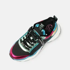 Vegan nappa/textile trainers for women Buffalo Binary Glam image-2