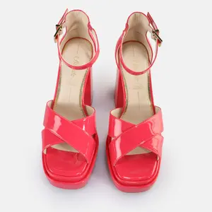 Kilsandaler för kvinnor Buffalo May Cross - Vegan Patent image-1