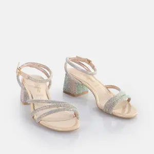 Women's heeled sandals Buffalo Lilly Spark - Vegan Glitter image-1