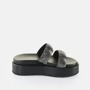 Mules compensées femme Buffalo Noa TS - Vegan Glitter