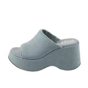 Mules compensées femme Buffalo Joy - Vegan Denim