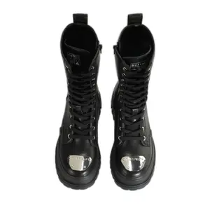 Botas de napa femininas Buffalo Aspha Steel Hi image-3