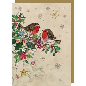 Doble tarjeta de Navidad Bug Art image-0