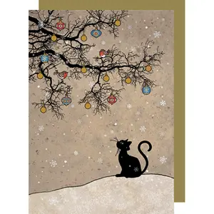 Doble tarjeta de Navidad Bug Art image-0