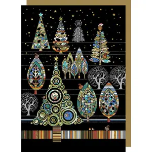 Doppelkarte Katze Krone Weihnachten Bug Art image-0