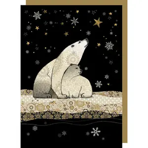 Doble tarjeta de Navidad Bug Art image-0