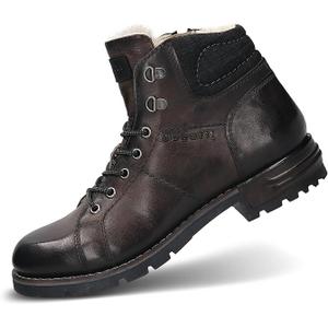 Lace-up leather ankle boots Bugatti dark grey image-2