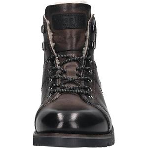 Lace-up leather ankle boots Bugatti dark grey image-4