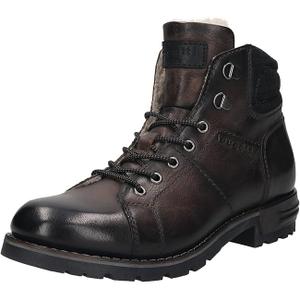 Lace-up leather ankle boots Bugatti dark grey image-1