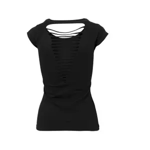 Torn back women’s T-shirt Build Your Brand image-1