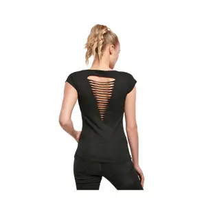 Torn back women’s T-shirt Build Your Brand image-2
