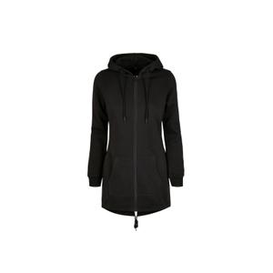 Długi hoodie z kapturem dla kobiet z zapięciem Build Your Brand