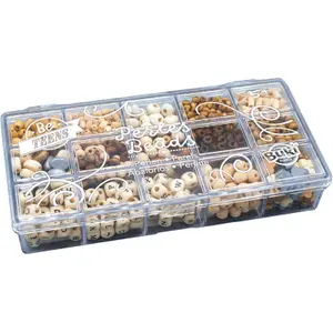 Creative activities box natural wood beads Buki image-1