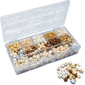 Creative activities box natural wood beads Buki image-2