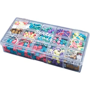 Creative activities box colored wooden beads Buki image-2