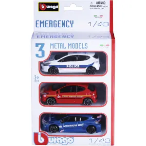 3-piece emergency vehicle set Burago image-0
