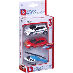 Emergency vehicles Burago (x3) image-1