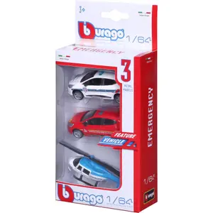 Emergency vehicles Burago (x3) image-2