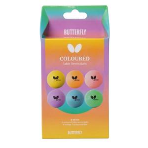 Tischtennisball Butterfly Coloured (x6)