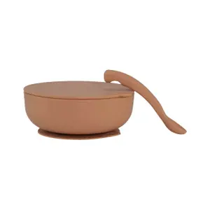 Zuignap kom + deksel en lepel By Lille Vilde image-0