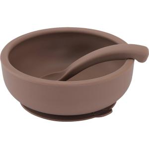 Suction cup bowl + lid and spoon By Lille Vilde