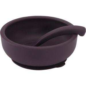 Suction cup bowl + lid and spoon By Lille Vilde image-1
