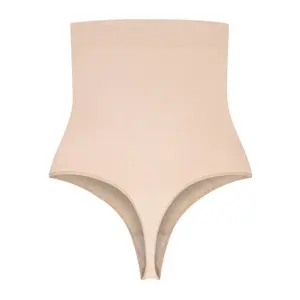 High-waisted women's shaping thong Bye Bra Soft Touch Seamless image-3