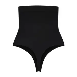 High-waisted women's shaping thong Bye Bra Soft Touch Seamless image-3
