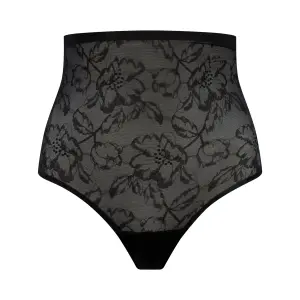 Cinta modeladora de cintura alta em renda para mulher Bye Bra image-0