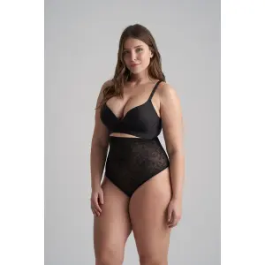 Cinta modeladora de cintura alta em renda para mulher Bye Bra image-4